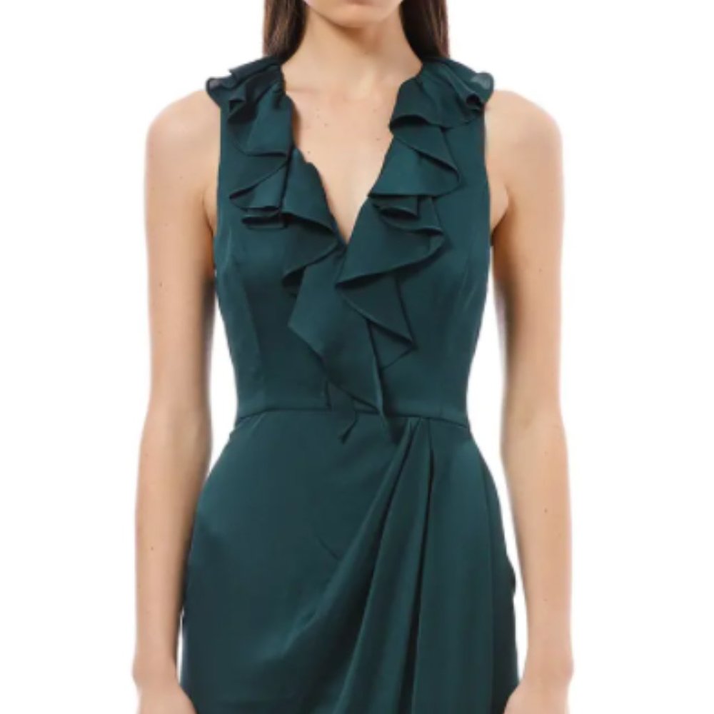 Shona Joy Luxe Plunged Dress - Nude/champagne